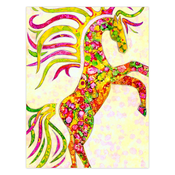 "Horse Power" Folded Greeting Card
